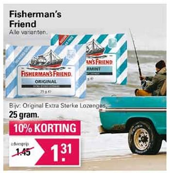 Aanbiedingen Original extra sterke lozenges - Fisherman's Friend - Geldig van 19/10/2022 tot 06/11/2022 bij De Online Drogist