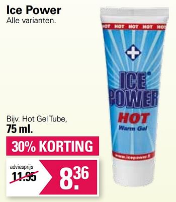Aanbiedingen Hot gel tube - Icepower  - Geldig van 19/10/2022 tot 06/11/2022 bij De Online Drogist