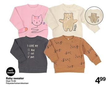 Aanbiedingen Baby sweater - Huismerk - Zeeman  - Geldig van 29/10/2022 tot 04/11/2022 bij Zeeman