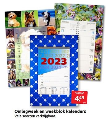 Aanbiedingen Omlegweek en weekblok kalenders - Huismerk - Boekenvoordeel - Geldig van 29/10/2022 tot 06/11/2022 bij Boekenvoordeel