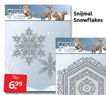 Aanbiedingen Snijmal snowflakes - Huismerk - Boekenvoordeel - Geldig van 29/10/2022 tot 06/11/2022 bij Boekenvoordeel