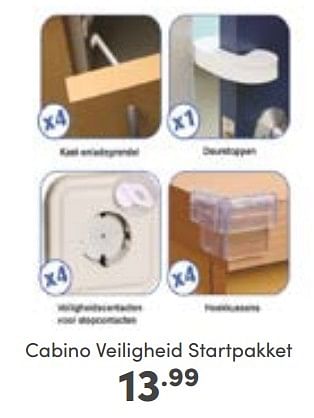 Aanbiedingen Cabino veiligheid startpakket - Cabino - Geldig van 30/10/2022 tot 05/11/2022 bij Baby & Tiener Megastore