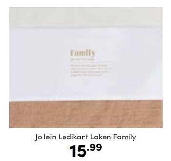 Aanbiedingen Jollein ledikant laken family - Jollein - Geldig van 30/10/2022 tot 05/11/2022 bij Baby & Tiener Megastore