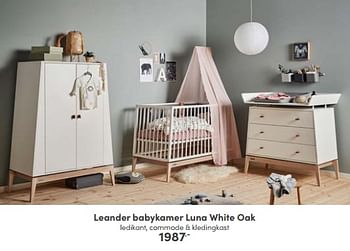 Aanbiedingen Leander babykamer luna white oak - Leander - Geldig van 30/10/2022 tot 05/11/2022 bij Baby & Tiener Megastore