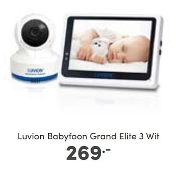 Aanbiedingen Luvion babyfoon grand elite 3 wit - Luvion - Geldig van 30/10/2022 tot 05/11/2022 bij Baby & Tiener Megastore
