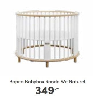 Aanbiedingen Bopita babybox rondo wit naturel - Bopita - Geldig van 30/10/2022 tot 05/11/2022 bij Baby & Tiener Megastore