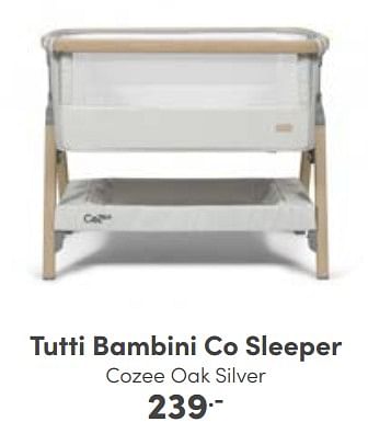 Aanbiedingen Tutti bambini co sleeper cozee oak silver - Tutti Bambini  - Geldig van 30/10/2022 tot 05/11/2022 bij Baby & Tiener Megastore
