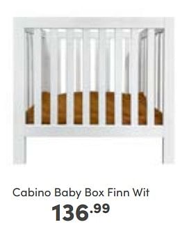 Aanbiedingen Cabino baby box finn wit - Cabino - Geldig van 30/10/2022 tot 05/11/2022 bij Baby & Tiener Megastore