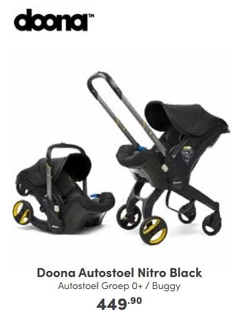 Aanbiedingen Doona autostoel nitro black autostoel buggy - Doona - Geldig van 30/10/2022 tot 05/11/2022 bij Baby & Tiener Megastore