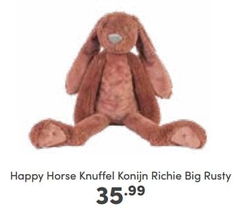 Aanbiedingen Happy horse knuffel konijn richie big rusty - Happy Horse - Geldig van 30/10/2022 tot 05/11/2022 bij Baby & Tiener Megastore