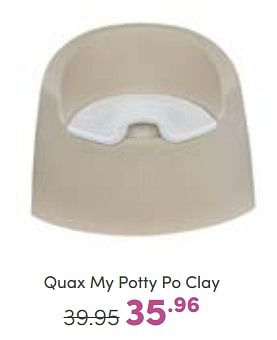 Aanbiedingen Quax my potty po clay - Quax - Geldig van 30/10/2022 tot 05/11/2022 bij Baby & Tiener Megastore