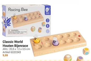 Aanbiedingen Classic world houten bijenrace - Classic World - Geldig van 20/09/2022 tot 06/12/2022 bij Lobbes