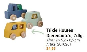 Aanbiedingen Trixie houten dierenauto’s - Trixie - Geldig van 20/09/2022 tot 06/12/2022 bij Lobbes