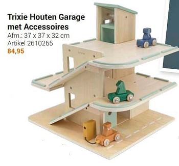 Aanbiedingen Trixie houten garage met accessoires - Trixie - Geldig van 20/09/2022 tot 06/12/2022 bij Lobbes