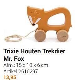 Aanbiedingen Trixie houten trekdier mr. fox - Trixie - Geldig van 20/09/2022 tot 06/12/2022 bij Lobbes