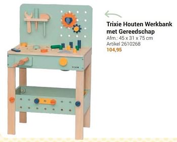 Aanbiedingen Trixie houten werkbank met gereedschap - Trixie - Geldig van 20/09/2022 tot 06/12/2022 bij Lobbes