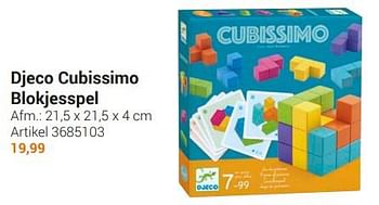 Aanbiedingen Djeco cubissimo blokjesspel - Djeco - Geldig van 20/09/2022 tot 06/12/2022 bij Lobbes