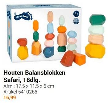 Aanbiedingen Houten balansblokken safari - Small Foot - Geldig van 20/09/2022 tot 06/12/2022 bij Lobbes