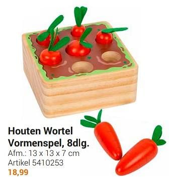 Aanbiedingen Houten wortel vormenspel - Small Foot - Geldig van 20/09/2022 tot 06/12/2022 bij Lobbes