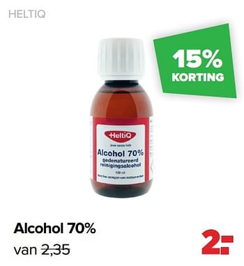 Aanbiedingen Alcohol 70% - Heltiq - Geldig van 24/10/2022 tot 03/12/2022 bij Baby-Dump