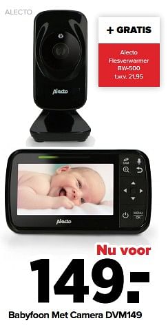 Aanbiedingen Alecto babyfoon met camera dvm149 - Alecto - Geldig van 24/10/2022 tot 03/12/2022 bij Baby-Dump