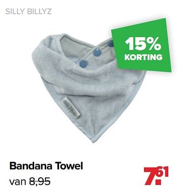 Aanbiedingen Bandana towel - Silly Billyz - Geldig van 24/10/2022 tot 03/12/2022 bij Baby-Dump