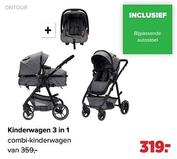 Aanbiedingen Kinderwagen 3 in 1 - Contour - Geldig van 24/10/2022 tot 03/12/2022 bij Baby-Dump