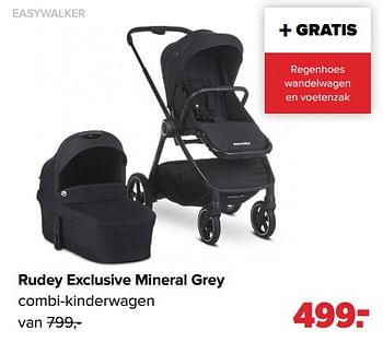 Aanbiedingen Rudey exclusive mineral grey - Easywalker - Geldig van 24/10/2022 tot 03/12/2022 bij Baby-Dump