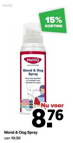 Aanbiedingen Wond + oog spray - Heltiq - Geldig van 24/10/2022 tot 03/12/2022 bij Baby-Dump