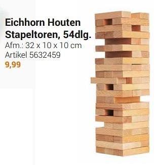 Aanbiedingen Eichhorn houten stapeltoren - eichhorn - Geldig van 20/09/2022 tot 06/12/2022 bij Lobbes