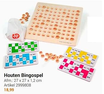 Aanbiedingen Houten bingospel - Bigjigs - Geldig van 20/09/2022 tot 06/12/2022 bij Lobbes