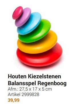 Aanbiedingen Houten kiezelstenen balansspel regenboog - Bigjigs - Geldig van 20/09/2022 tot 06/12/2022 bij Lobbes