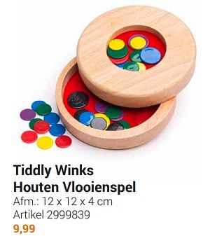 Aanbiedingen Tiddly winks houten vlooienspel - Bigjigs - Geldig van 20/09/2022 tot 06/12/2022 bij Lobbes