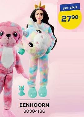 Aanbiedingen Barbie cutie reveal eenhoorn - Mattel - Geldig van 04/11/2022 tot 09/12/2022 bij Supra Bazar
