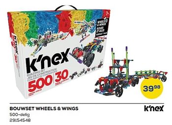Aanbiedingen Bouwset wheels + wings - K'Nex - Geldig van 04/11/2022 tot 09/12/2022 bij Supra Bazar