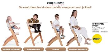 Aanbiedingen Kinderstoel evosit - Childhome - Geldig van 04/11/2022 tot 09/12/2022 bij Supra Bazar