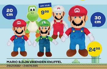 Aanbiedingen Mario + zijn vrienden knuffel - Super Mario - Geldig van 04/11/2022 tot 09/12/2022 bij Supra Bazar