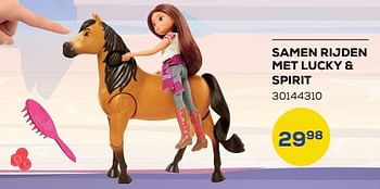 Aanbiedingen Samen rijden met lucky + spirit - Mattel - Geldig van 04/11/2022 tot 09/12/2022 bij Supra Bazar