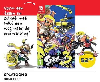 Aanbiedingen Splatoon 3 - Nintendo - Geldig van 04/11/2022 tot 09/12/2022 bij Supra Bazar