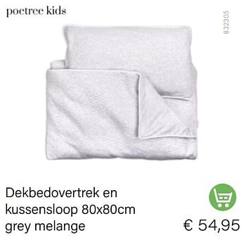 Aanbiedingen Dekbedovertrek en kussensloop grey melange - Poetree Kids - Geldig van 01/11/2022 tot 30/11/2022 bij Multi Bazar