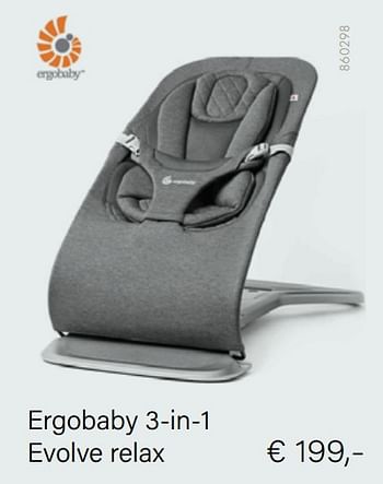 Aanbiedingen Ergobaby 3-in-1 evolve relax - ERGObaby - Geldig van 01/11/2022 tot 30/11/2022 bij Multi Bazar
