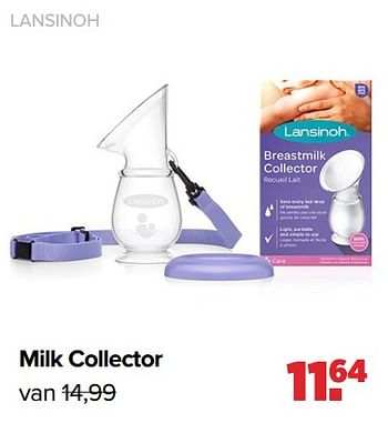 Aanbiedingen Milk collector - Lansinoh - Geldig van 24/10/2022 tot 03/12/2022 bij Baby-Dump