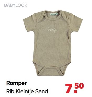 Aanbiedingen Romper rib kleintje sand - Baby look - Geldig van 24/10/2022 tot 03/12/2022 bij Baby-Dump