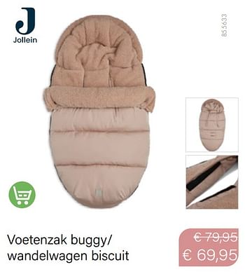 Aanbiedingen Voetenzak buggy- wandelwagen biscuit - Jollein - Geldig van 01/11/2022 tot 30/11/2022 bij Multi Bazar