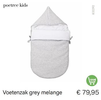 Aanbiedingen Voetenzak grey melange - Poetree Kids - Geldig van 01/11/2022 tot 30/11/2022 bij Multi Bazar