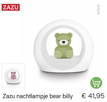 Aanbiedingen Zazu nachtlampje bear billy - Zazu - Geldig van 01/11/2022 tot 30/11/2022 bij Multi Bazar