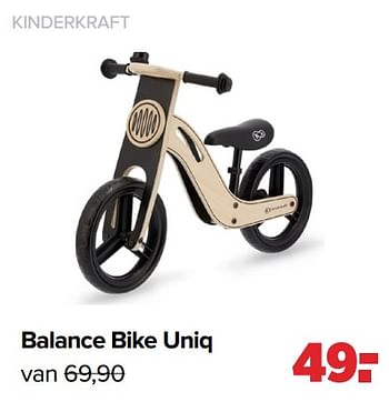 Aanbiedingen Balance bike uniq - Kinderkraft - Geldig van 24/10/2022 tot 03/12/2022 bij Baby-Dump