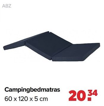Aanbiedingen Campingbedmatras - ABZ - Geldig van 24/10/2022 tot 03/12/2022 bij Baby-Dump