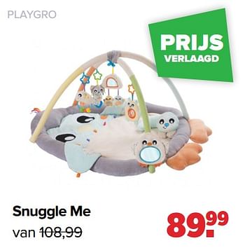 Aanbiedingen Snuggle me - Playgro - Geldig van 24/10/2022 tot 03/12/2022 bij Baby-Dump