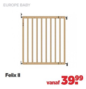 Aanbiedingen Felix ii - Europe baby - Geldig van 24/10/2022 tot 03/12/2022 bij Baby-Dump